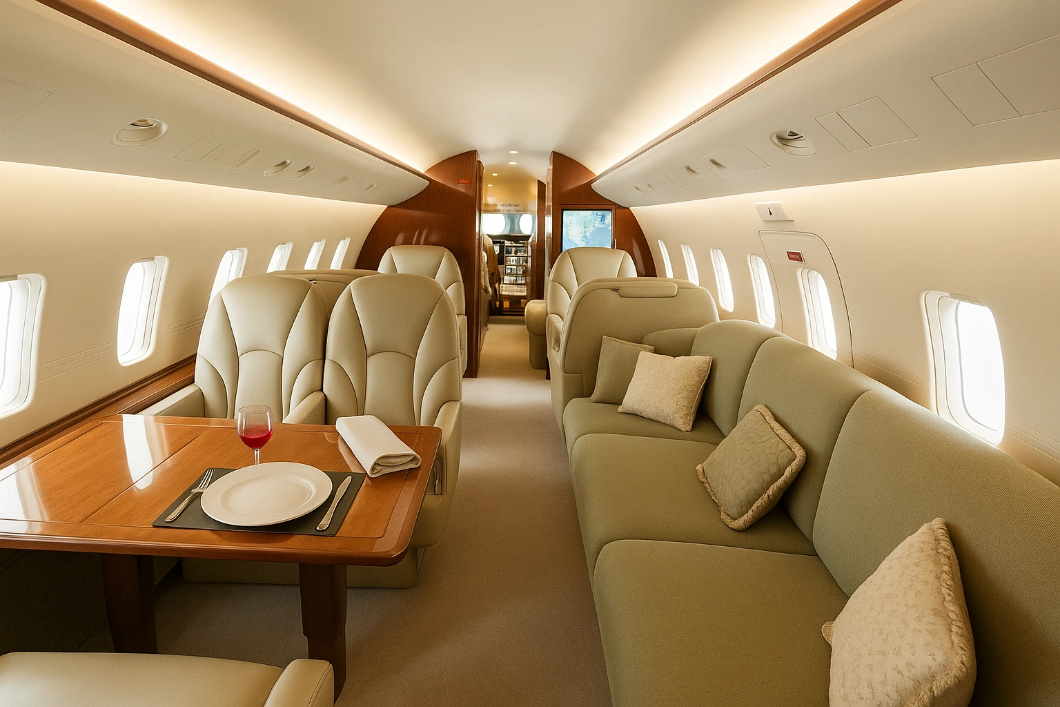 Bombardier Challenger 600 interior